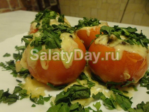 Помидоры фаршированные сыром в духовке